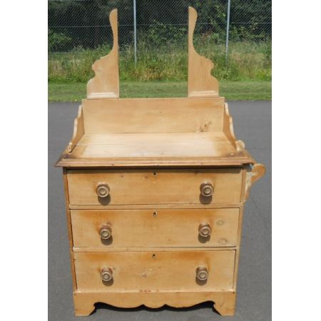 Antiker Victorian Schminktisch aus Kiefernholz von 1880