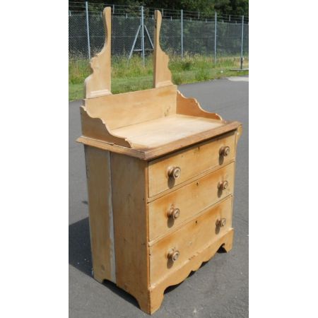 Antiker Victorian Schminktisch aus Kiefernholz von 1880