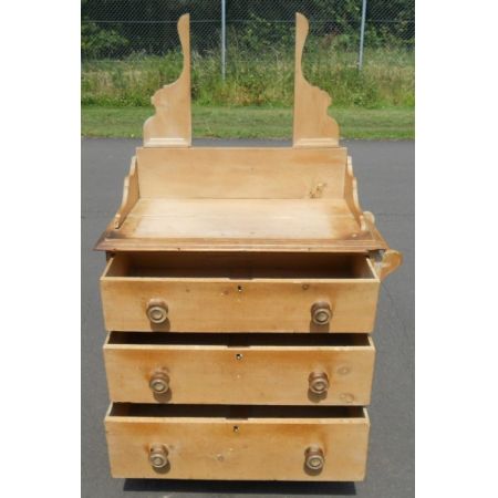 Antiker Victorian Schminktisch aus Kiefernholz von 1880