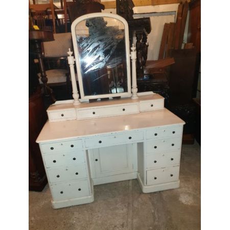 Antike viktorianische Landhaus Schminktischkommode mit Spiegel  