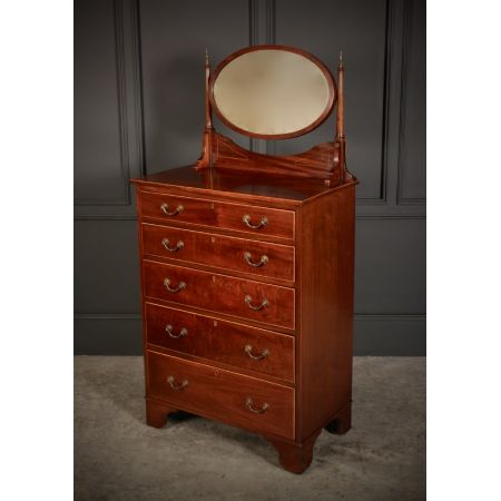 Antike große Mahagoni "Gentlemen's" Kommode um 1900