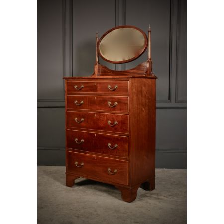 Antike große Mahagoni "Gentlemen's" Kommode um 1900