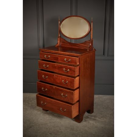 Antike große Mahagoni "Gentlemen's" Kommode um 1900