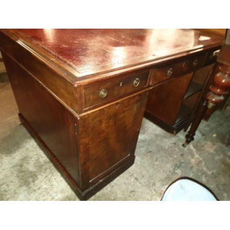 Antiker Mahagoni Partner's Desk, Mahagonischreibtisch aus dem 19. Jahrhundert