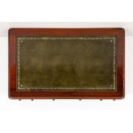 Antiker viktorianischer Mahagonischreibtisch, Pedestal Desk aus 1860