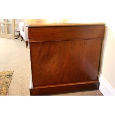 Antiker Mahagoni Pedestal Desk, Sockelschreibtisch, um 1880