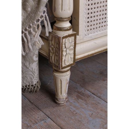 hübsches Paar französisch bemalter Einzelbetten von 1920