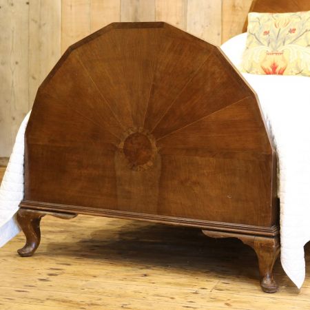 Antikes Paar edwardianischer Mahagonibetten von 1910