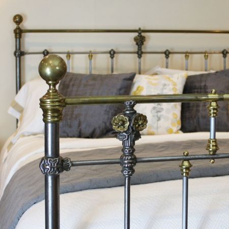 Antikes "burnished bed", Messingbett von 1890