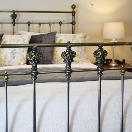 Antikes "burnished bed", Messingbett von 1890