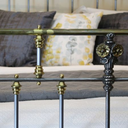 Antikes "burnished bed", Messingbett von 1890