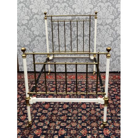 Antikes viktorianisches Messing und Eisen Bett 