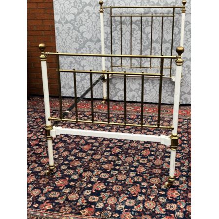 Antikes viktorianisches Messing und Eisen Bett 