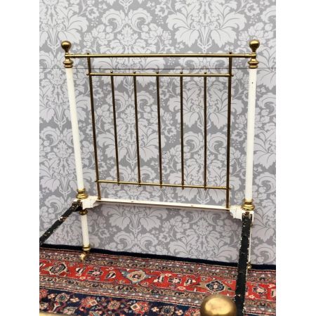 Antikes viktorianisches Messing und Eisen Bett 