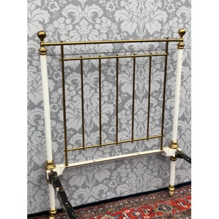 Antikes viktorianisches Messing und Eisen Bett 