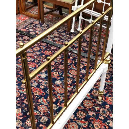 Antikes viktorianisches Messing und Eisen Bett 