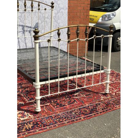 Antikes viktorianische Messingbett 