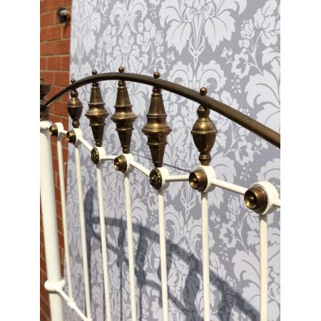 Antikes viktorianische Messingbett 