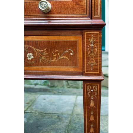 Antiker edwardianischer Rolltisch / Zylinderschreibtisch von "Edwards & Roberts"