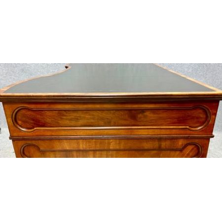 edwardianischer Mahagoni Pedestal Schreibtisch von 1900