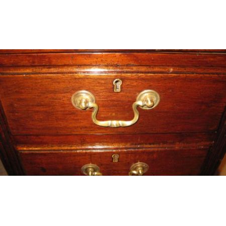 Antiker spät viktorianischer Mahagoni-Pedestal Desk Schreibtisch von 1900