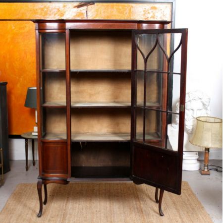 Verglaste Vitrine Glasvitrine Mahagoni englisch antik ca. 1890