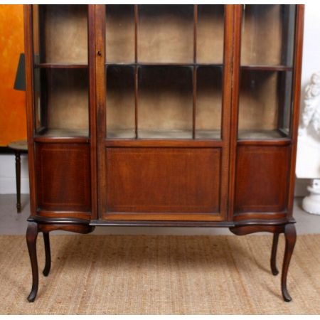 Verglaste Vitrine Glasvitrine Mahagoni englisch antik ca. 1890