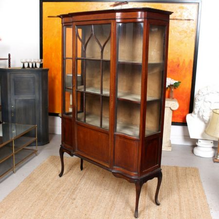 Verglaste Vitrine Glasvitrine Mahagoni englisch antik ca. 1890