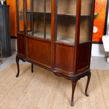 Verglaste Vitrine Glasvitrine Mahagoni englisch antik ca. 1890