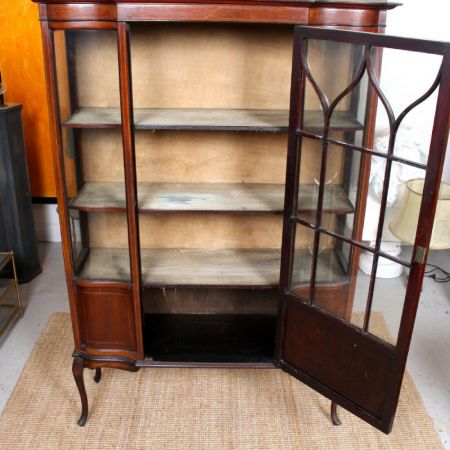 Verglaste Vitrine Glasvitrine Mahagoni englisch antik ca. 1890