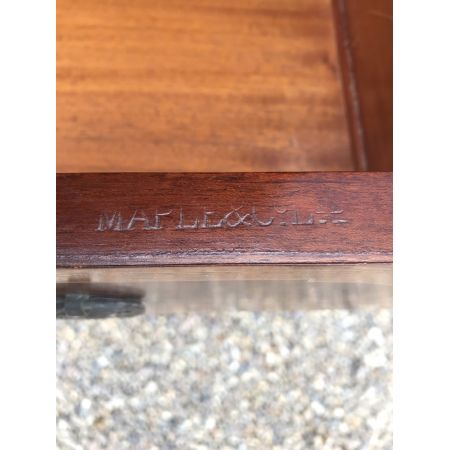 Antike große edwardianische "Maples & Co"Intarsien Vitrine