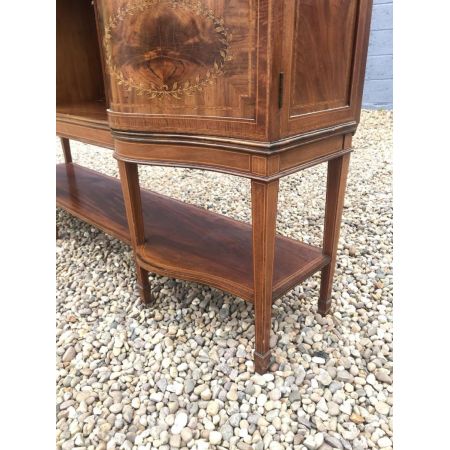 Antike große edwardianische "Maples & Co"Intarsien Vitrine