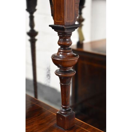 Antike viktorianische Palisander Marketerie Vitrine