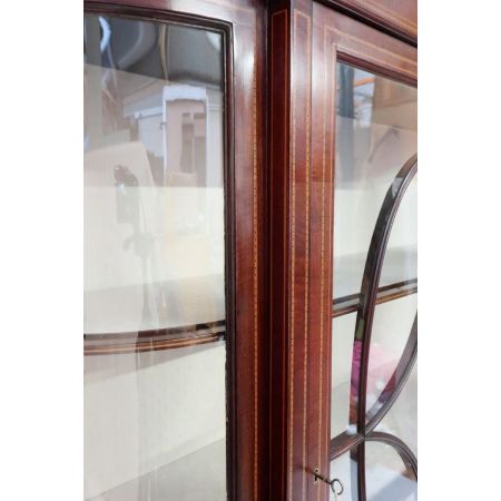 Antike edwardianische Mahagonivitrine von 1900