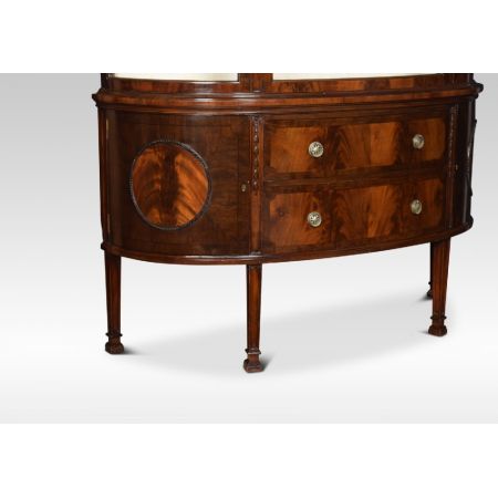 Antike Bowfront Mahagonivitrine von 1910