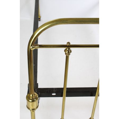 großes viktorianisches Messingbett von Hoskins & Sewell um 1890