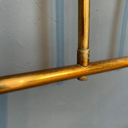 Paar antiker spätviktorianischer Messingbetten um 1890