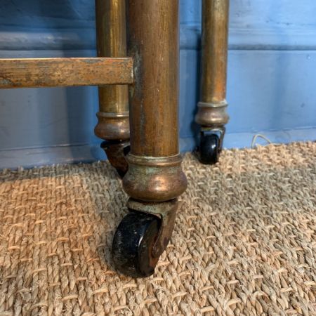 Paar antiker spätviktorianischer Messingbetten um 1890