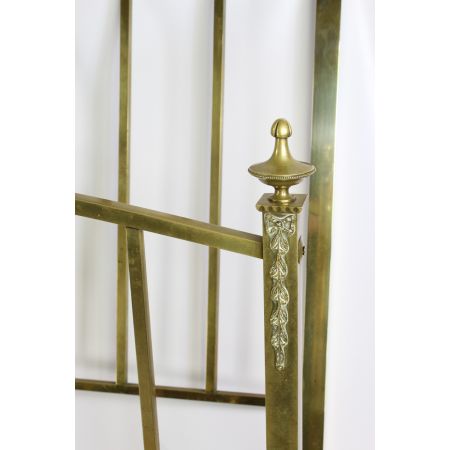 Antikes edwardianisches Messing Doppelbett  von 1900