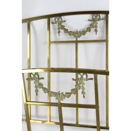 Antikes edwardianisches Messing Doppelbett  von 1900