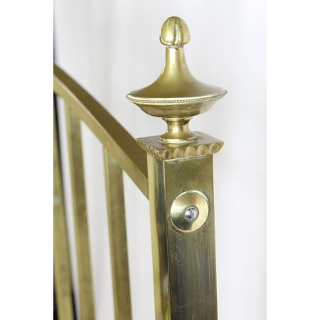 Antikes edwardianisches Messing Doppelbett  von 1900