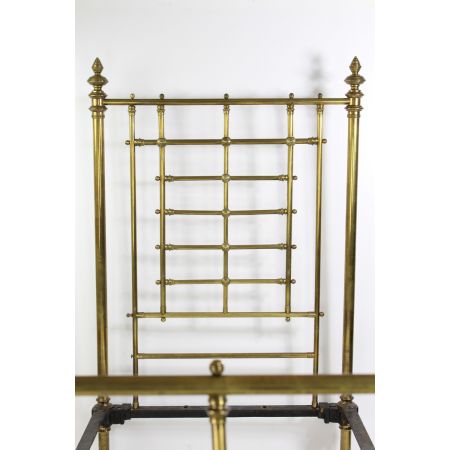 Antikes viktorianisches Messing Einzelbett von Shoolbred