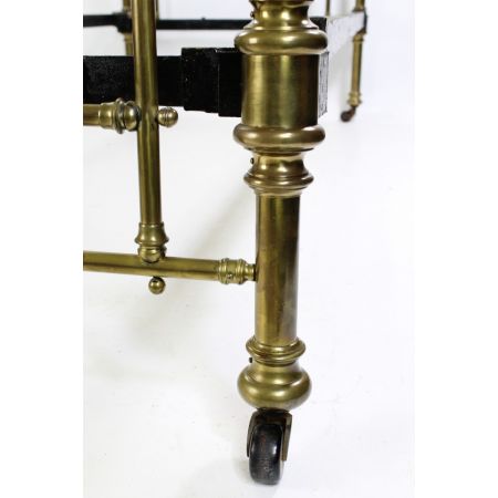 Antikes viktorianisches Messing Einzelbett von Shoolbred