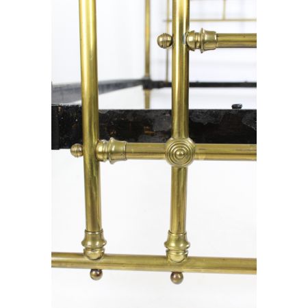 Antikes viktorianisches Messing Einzelbett von Shoolbred