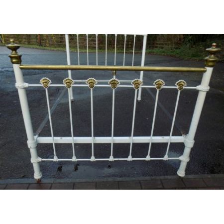 Viktorianisches Eisen Bettgestell Messing antik ca 1880