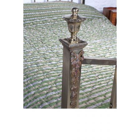 Edwardianisches Messing Bettgestell Doppelbett antik ca 1900