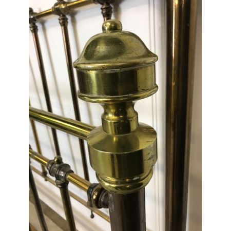 King Size Messing Bettgestell antik ca 1900