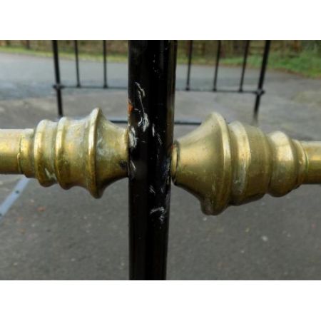 Viktorianisches Eisen Besttgestell Messing antik ca 1880