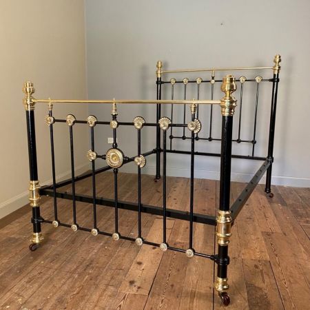 Messing Bettgestell Eisen antik ca 1880