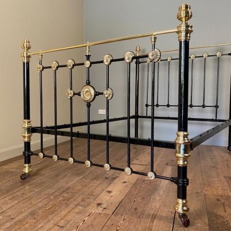 Messing Bettgestell Eisen antik ca 1880